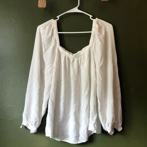 Square neck blouse